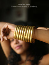 'Bhumi' Spiral Tribal Brass Bangle