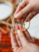 Juno 22kt gold plated Brass Hoops