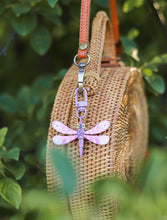 Lilac Dragonfly Illustrated Multi-purpose Charm Keychain