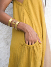 'Saira' Hand-hammered Textured Brass Cuff