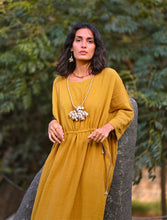 'Samah' in Yellow - Handloom Cotton Boho Dress