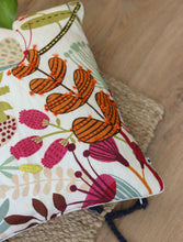 'Botanical Bliss' Kantha Hand-Embroidery Cushion Cover