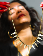 Rumeira Tribal Spikes Necklace (Brass)