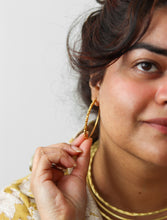 Juno 22kt gold plated Brass Hoops