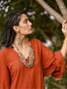 'Kinaare' Jute & Seashells Boho Earrings