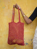 Kinnari Organic Jute Beach Tote Bag (Maroon)