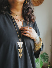 Moroccan Dreams Tribal Brass Necklace (Long )