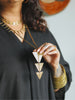 Moroccan Dreams Tribal Brass Necklace (Long )