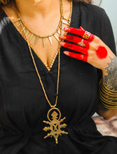 Rumeira Tribal Spikes Necklace (Brass)