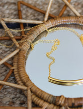'Riti' Curve Brass Pendant with Chain