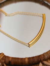 'Riti' Curve Brass Pendant with Chain