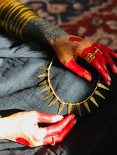 Rumeira Tribal Spikes Necklace (Brass)