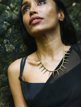 'Rumi' Tribal Spikes Necklace (Brass)