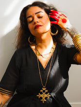 Sacred Aura Tribal Brass Necklace (Long)
