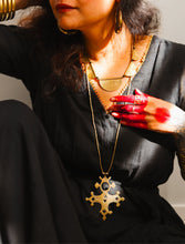 Sacred Aura Tribal Brass Necklace (Long)