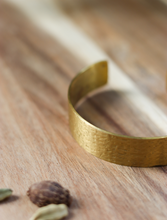 'Saira' Hand-hammered Textured Brass Cuff