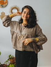 'Tara' Limited Edition Hand-blockprinted Kalamkari Boho Tent Top