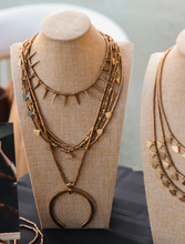 'Noor' Tribal Layered Necklace )Brass_