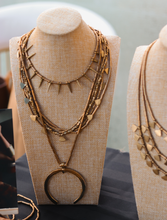 'Rumi' Tribal Spikes Necklace (Brass)