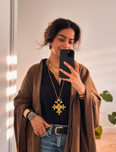 Sacred Aura Tribal Brass Necklace (Long)