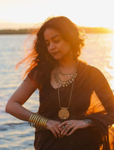 Solstice Double-Sided Tribal Necklace (Brass)
